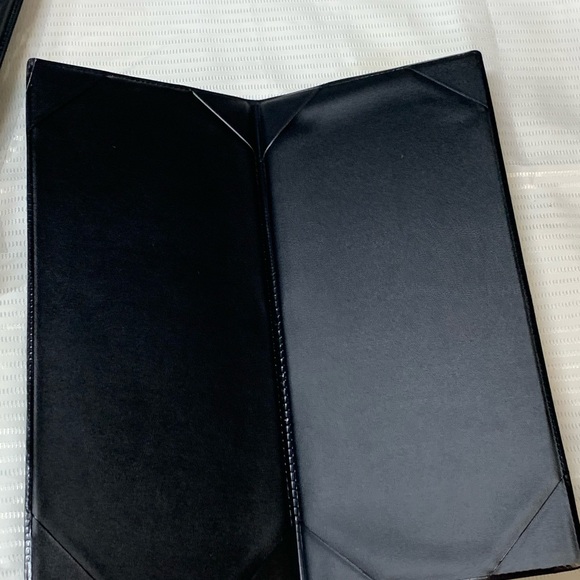 Check Holder Restaurant Waitstaff Waiter Waitress Double Panel (Black)set of 8 - Picture 2 of 5